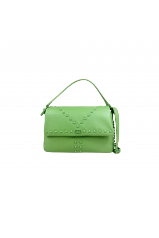 LA CARRIE - FRIVOLOUS M.STEPHY MED.HAND BAG TUMBLED LEATHER PISTACCHIO