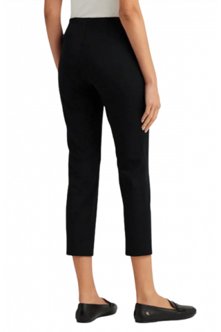 RALPH LAUREN PLSHD BI STR TWLL-PANT - BLACK