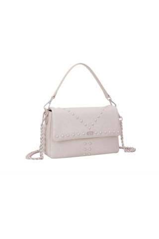 LA CARRIE - FRIVOLOUS M.STEPHY MED.HAND BAG TUMBLED LEATHER BEIGE