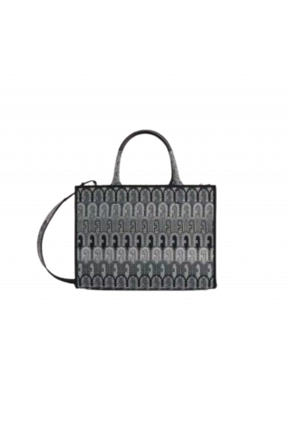 FURLA - OPPORTUNITY S TOTE - TESSUTO JACQUARD TONI GRIGIO