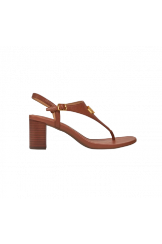 RALPH LAUREN - WESTCOTT II SANDALS - HEEL SANDAL DEEP SADDLE TAN