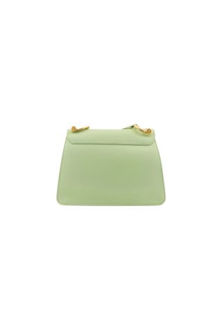 LA CARRIE - DRILLED LOGO MED.SHOULDER BAG TUMBLED LEATHER PISTACCHIO