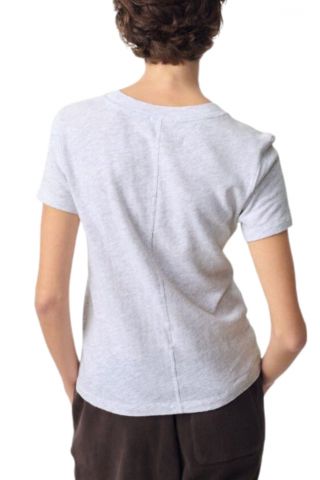AMERICAN VINTAGE T-SHIRT 100% COTTON LIGHT GREY