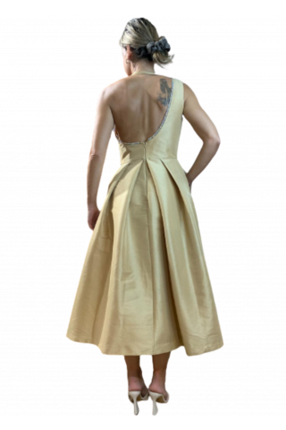 TASSOS MITROPOULOS DRESS BALOON TM27334_BEIGE