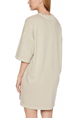 TOMMY HILFIGER TJW ESSENTIAL BADGE TEE DRESS BEIGE