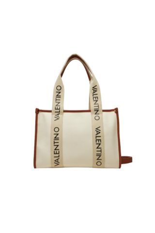 MARIO VALENTINO BAG 70% COT, 30% PL NATURAL-BROWN ITALY - 358948
