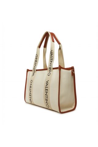 MARIO VALENTINO BAG 70% COT, 30% PL NATURAL-BROWN ITALY - 358948