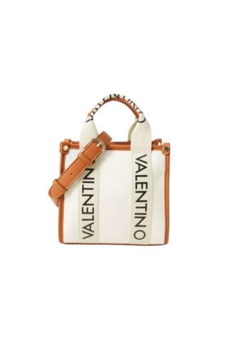 MARIO VALENTINO BAG 70% COT, 30% PU NATURAL-BROWN ITALY - 358947