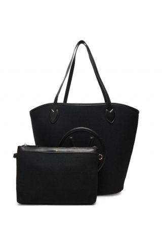 MARIO VALENTINO COVENT TOTE BAG 80%CO,20%PU NERO - 359011