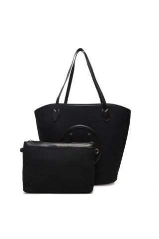 MARIO VALENTINO COVENT BAG S.80%CO,20%PU BLACK - 359023