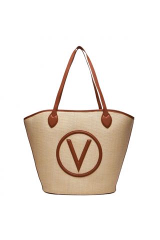 MARIO VALENTINO COVENT BAG S.80%CO,20%PU NATURAL-BROWN - 359021