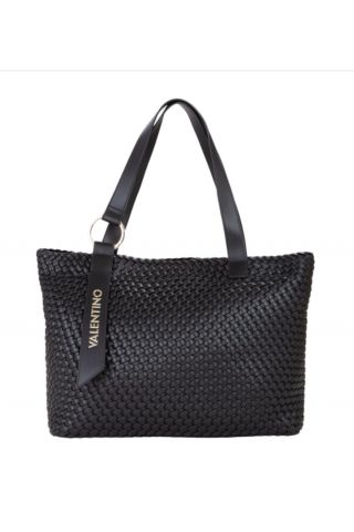 MARIO VALENTINO SHOPPER BAG 100%PU NERO ITALY - 359004
