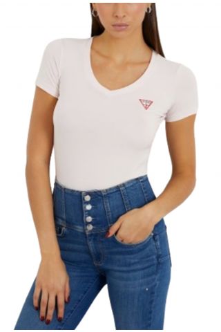 GUESS - SS VN MINI TRIANGLE TEE PINK