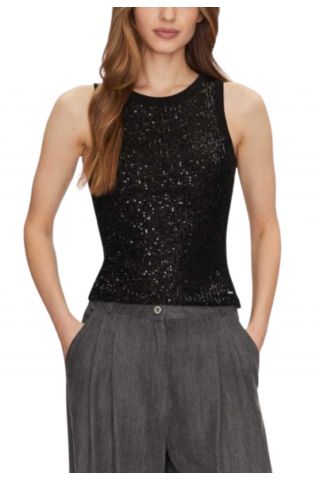 GUESS - ALEXIA SWQUINS TANK TOP BLACK - 358722
