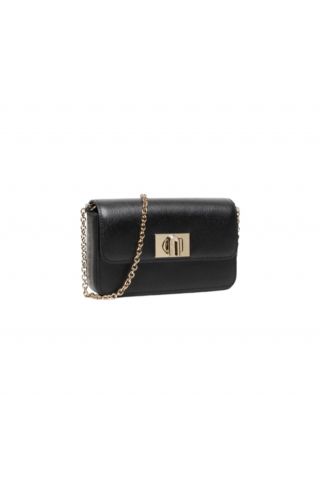 FURLA 1927 MINI CROSSBODY 100% LEATHER BLACK - 358431