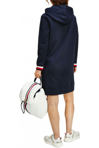 TOMMY HILFIGER REG INTERLOCK HOODIE SHORT DRESS