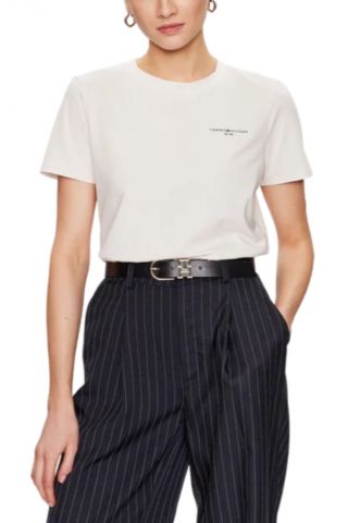 TOMMY HILFIGER - 1985 REG MINI CORP LOGO C-NK SS WHITE - 357665