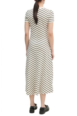 TOMMY HILFIGER - MODERN F&F MIDI DRESS BEIGE/MULTI - 358391