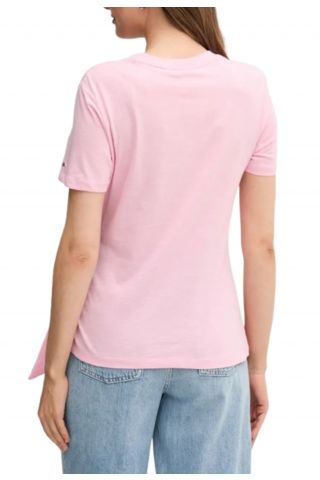 TOMMY HILFIGER KNOT BOAT NK SS TEE PINK - 358879