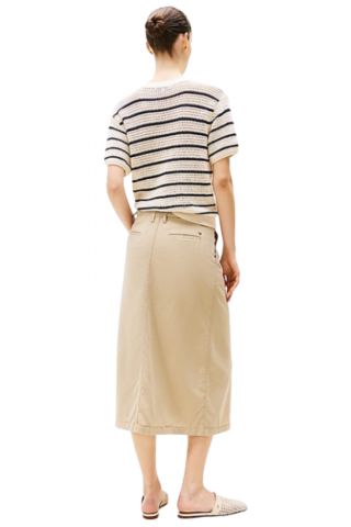 TOMMY HILFIGER - CO TENTEL MIDI SKERT BEIGE - 358392