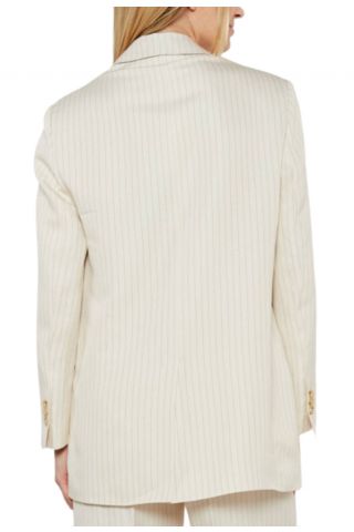 TOMMY HILFIGER VISCOSE LINEN RELAXED SB BLAZER STRIPED ECRU - 358884