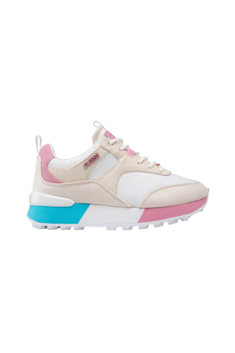 GUESS SELVIE SNEAKERS WHITE/BEIGE/PINK