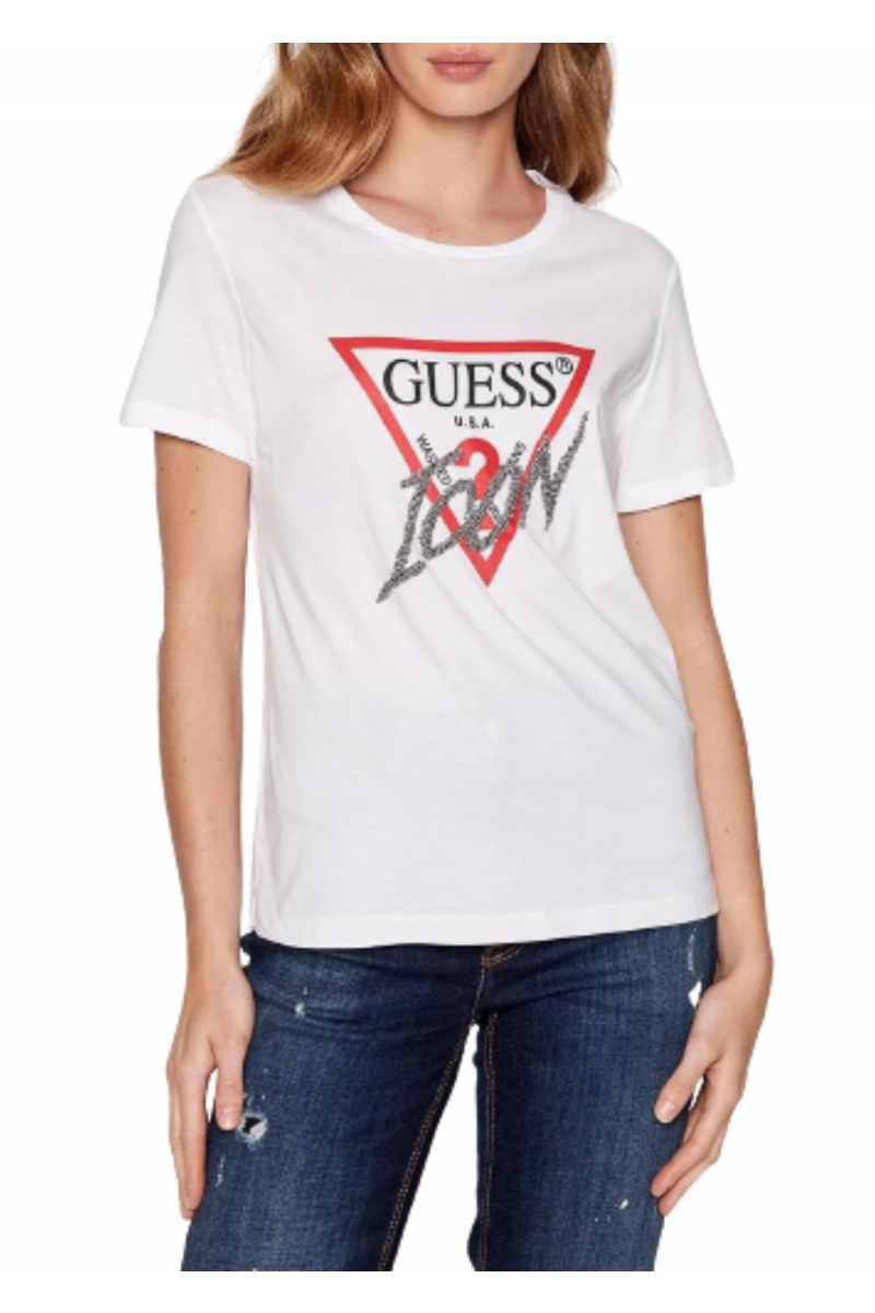GUESS SS CN ICON TEE WHITE
