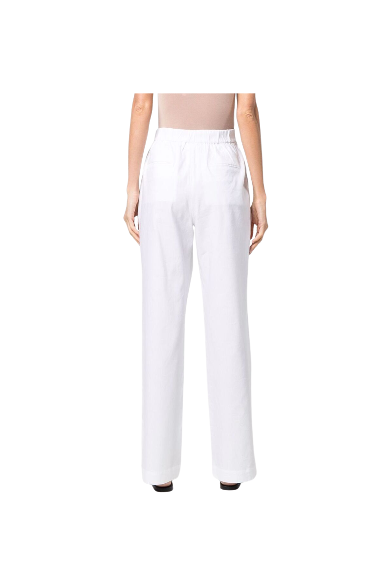 CALVIN KLEIN LINEN WIDE LEG PANT WHITE