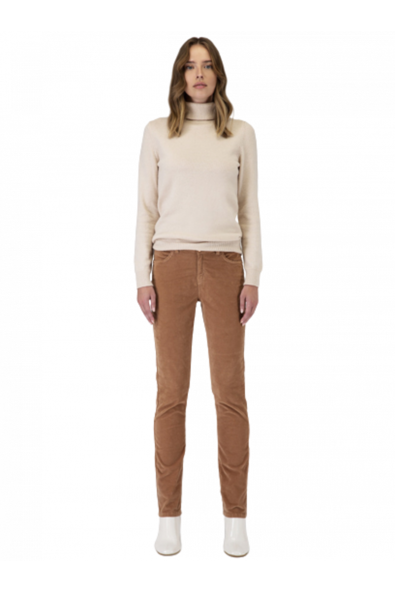 SARAH LAWRENCE TROUSERS VELOUR COTTON 5POCK CAMEL