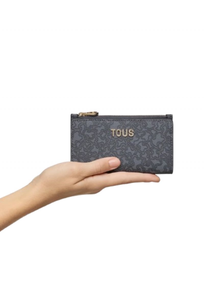 TOUS - BILLETERA S. KAOS MINI LINES GRIS OSCURO - 357471