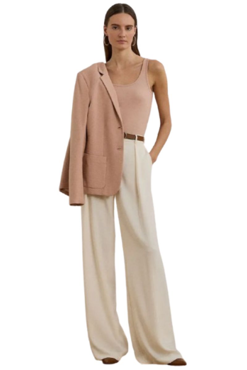 LAUREN RALPH LAUREN RFND STRTCH 2X2 RIB-TANK TOP SUN BLUSH - 358591