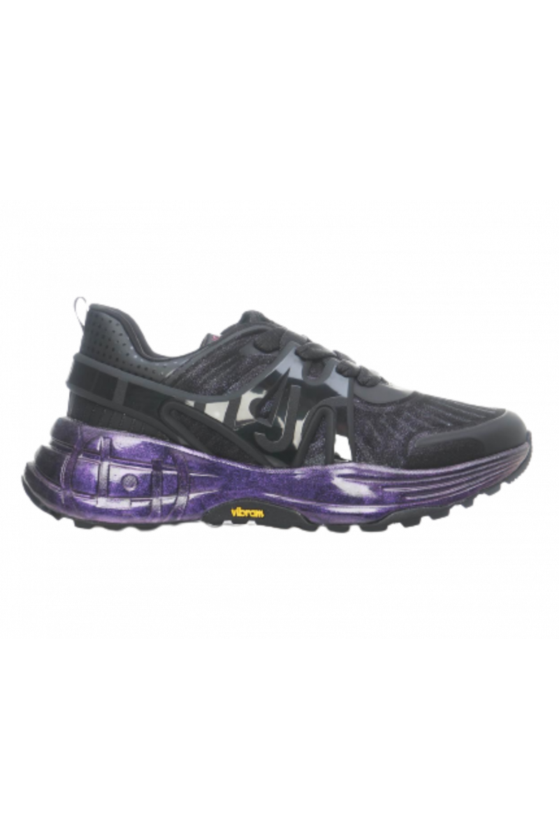 LIU JO 12:12 01 SNEAKER BLACK/PURPLE SOLE