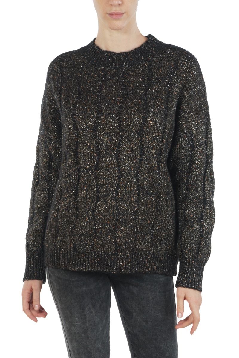 MOLLY BRACKEN LADIES KNITTED SWEATER PREMIUM BLACK GOLDEN