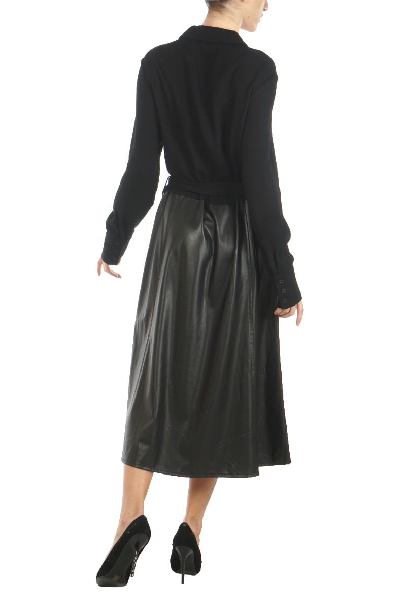 BLACK & BLACK DRESS VISCOSE50%POLYESTER50%