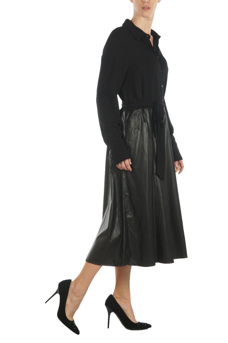 BLACK & BLACK DRESS VISCOSE50%POLYESTER50%