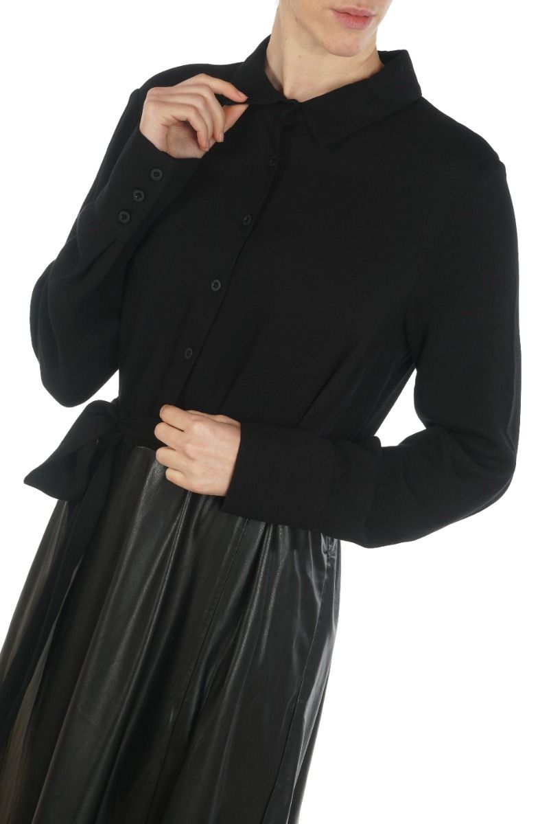 BLACK & BLACK DRESS VISCOSE50%POLYESTER50%