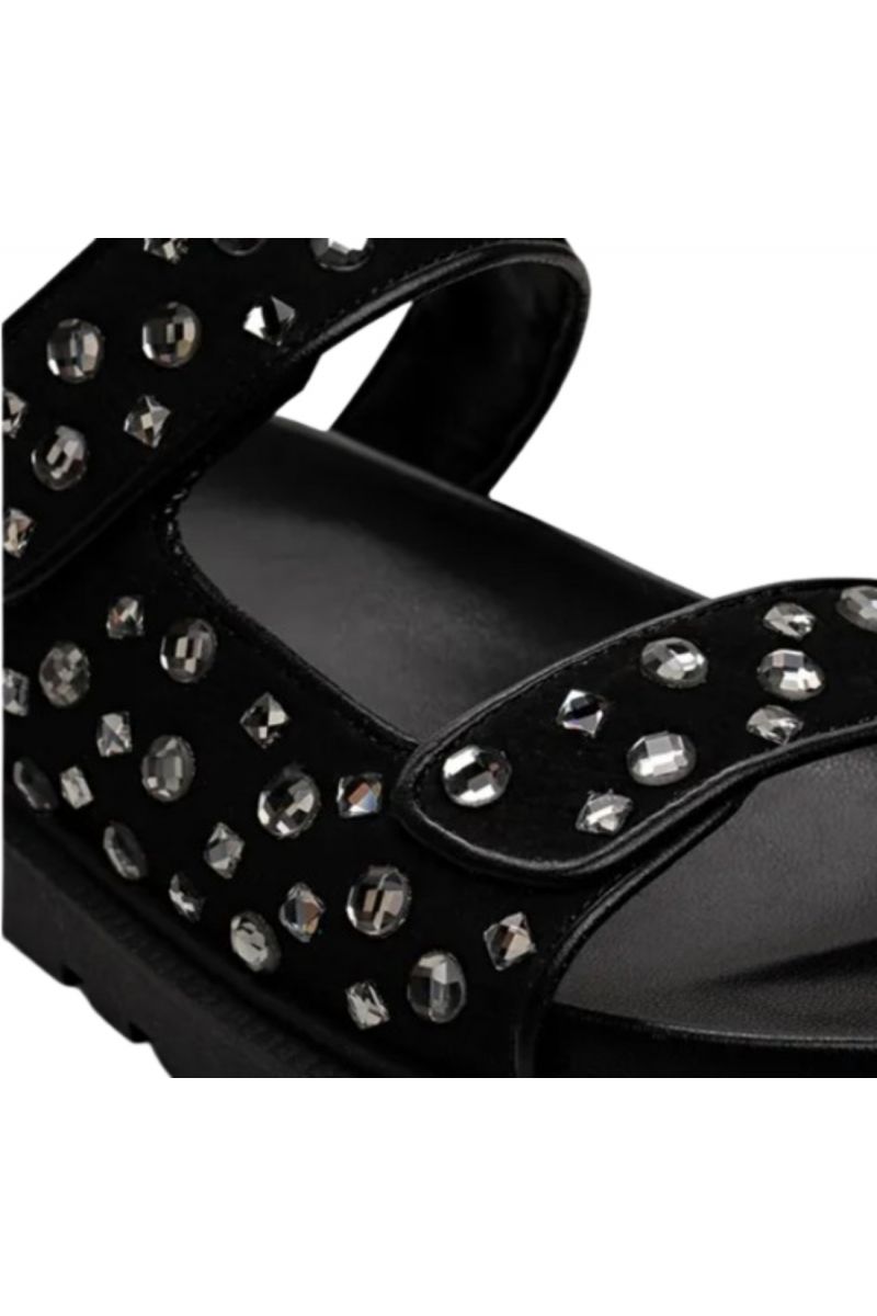 CARRANO NOBUCK SMOOTH - MESTICO GLAM SANDAL E72625 BLACK - 357869