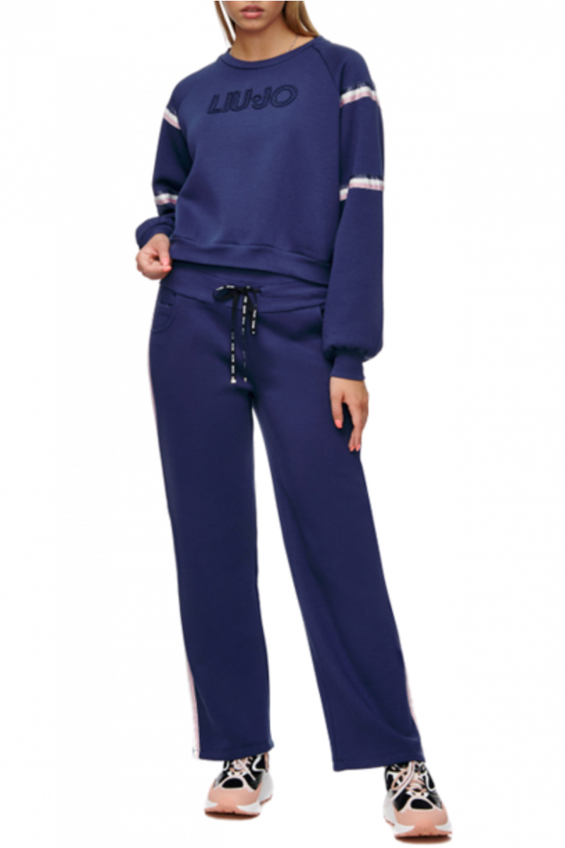 LIU JO SPORT TF2F06 PANT FELPA CO/PL TAPES PANT