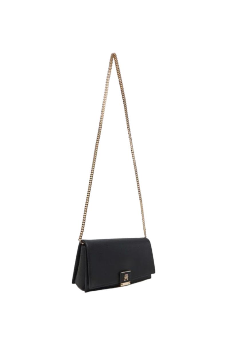 TOMMY HILFIGER - TH HER FLAP W/CHAIN BLACK - 358410