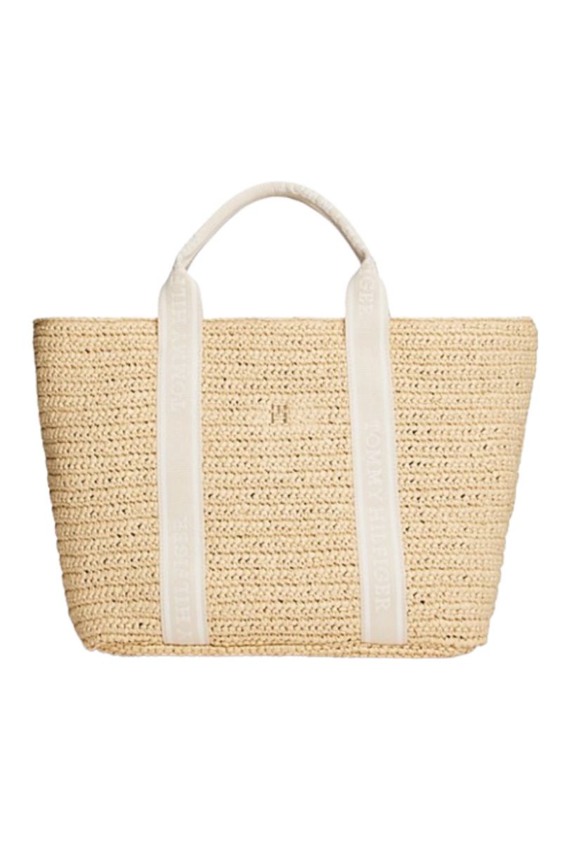 TOMMY HILFIGER SPRING LOGO TOTE BEIGE - 358608