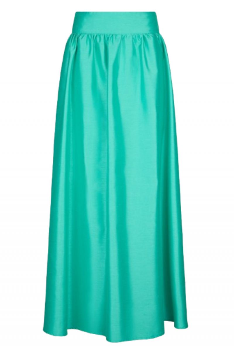 LIU JO BLACK CA5CC81 GONNA CON SPACCCHI SKIRT GREEN - 358090