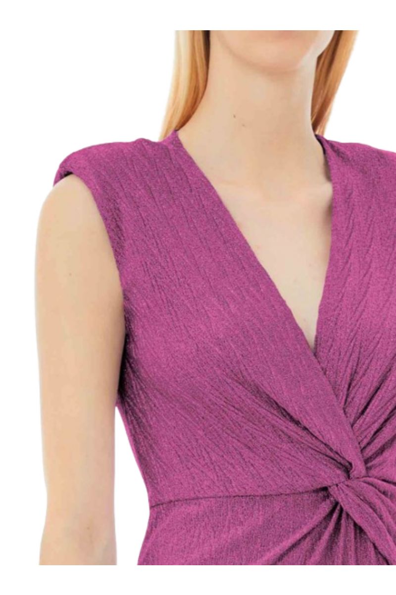 LIU JO BLACK CA5J40 ABITO JERSEY T.UNITA PURPLE - 358081