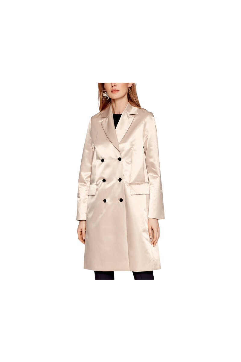 CK SHINE SATEEN CROMBIE COAT