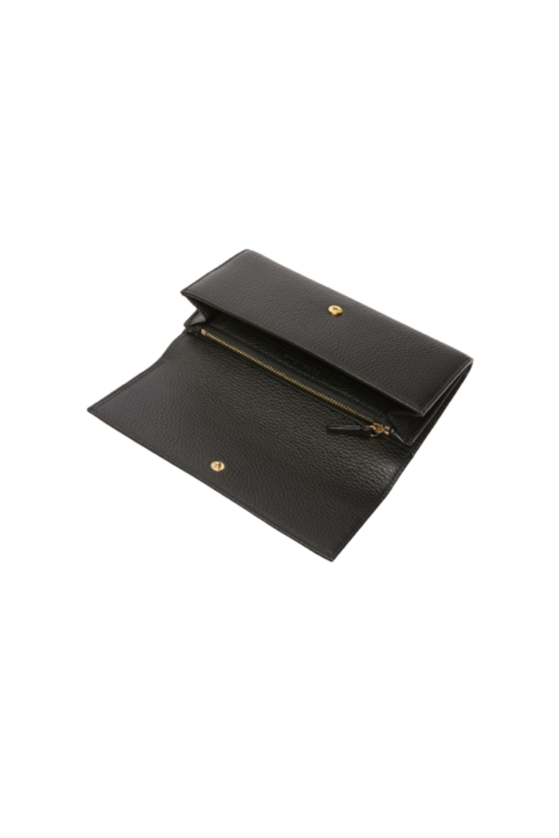 COCCINELLE WALLET.GRAIN.LEA NOIR MW5 METALLIC SOFT ITALY