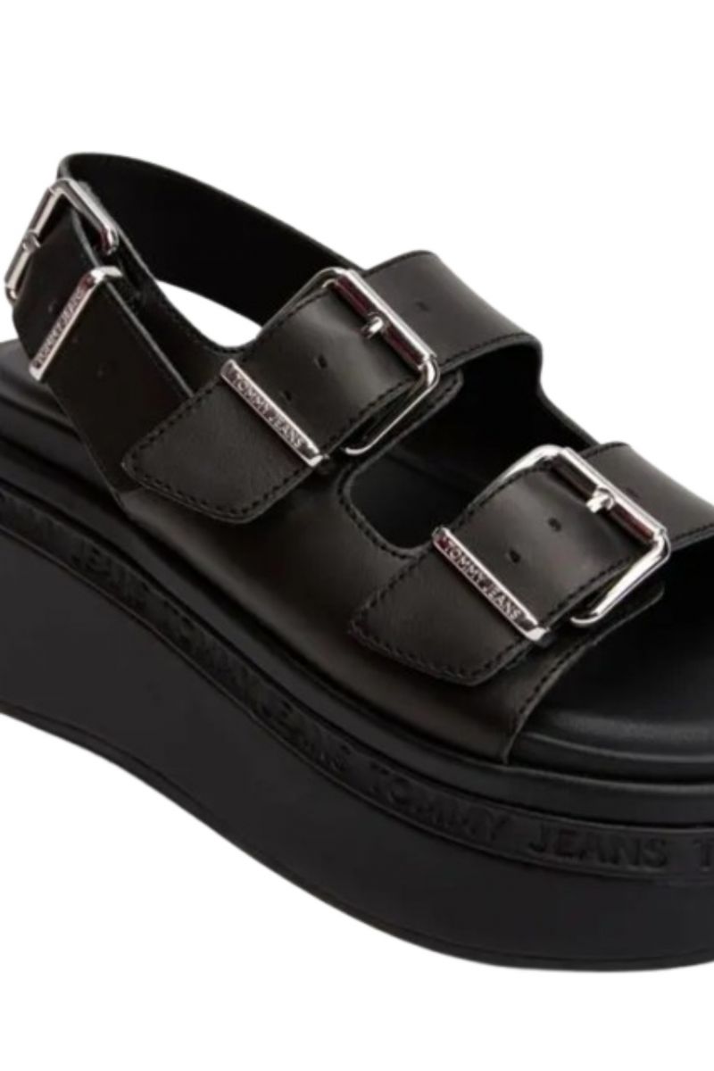 TOMMY HILFIGER TJW WEDGE SANDAL BLACK - 358337