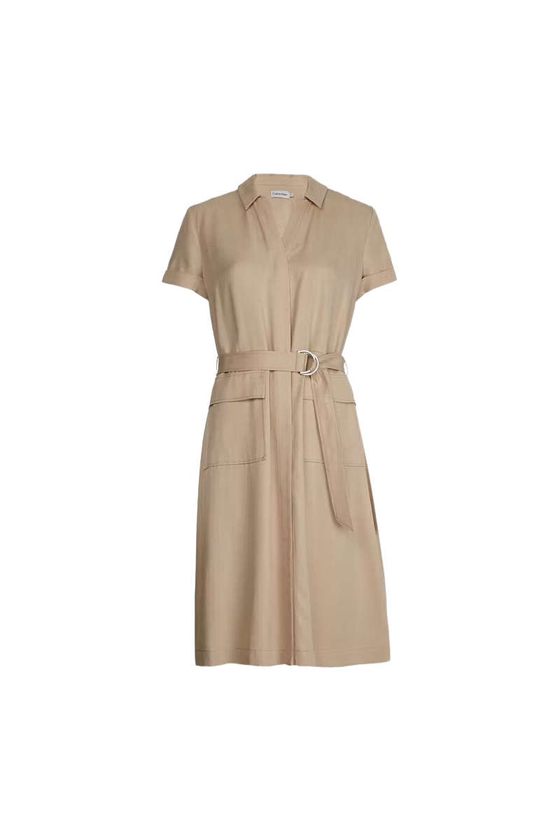 CALVIN KLEIN UTILITY TENCEL SHIRT DRESS AB2