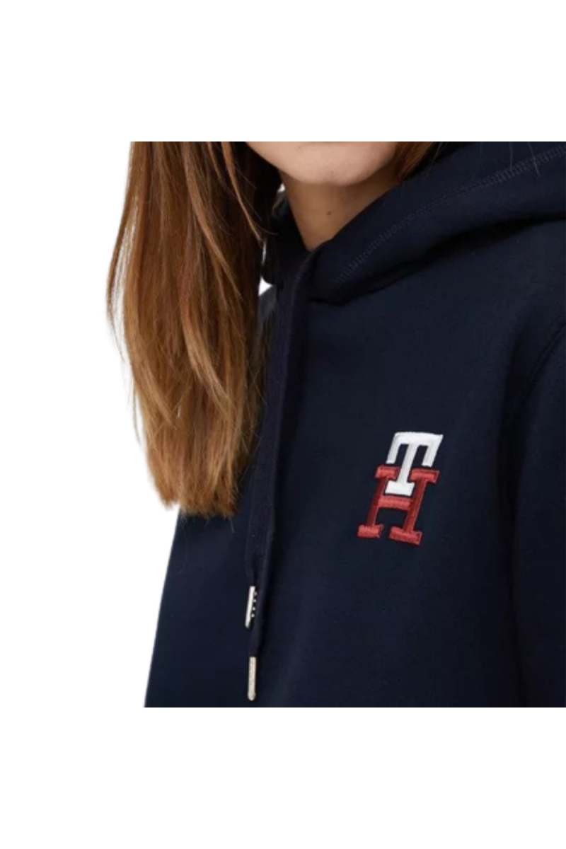 TOMMY HILFIGER REG MONOGRAM EMB HOODIE LS DW5