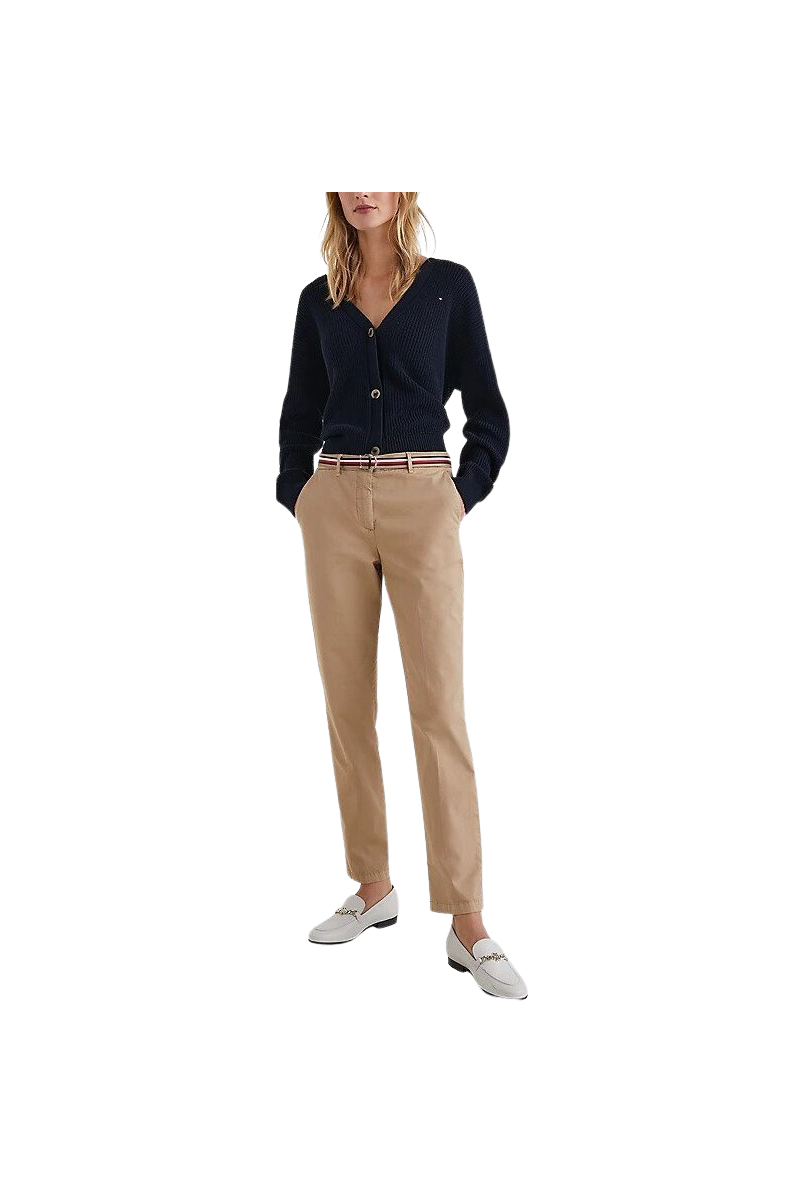 TOMMY HILFIGER HAILEY SLIM CO TENCEL CHINO PANT BEIGE