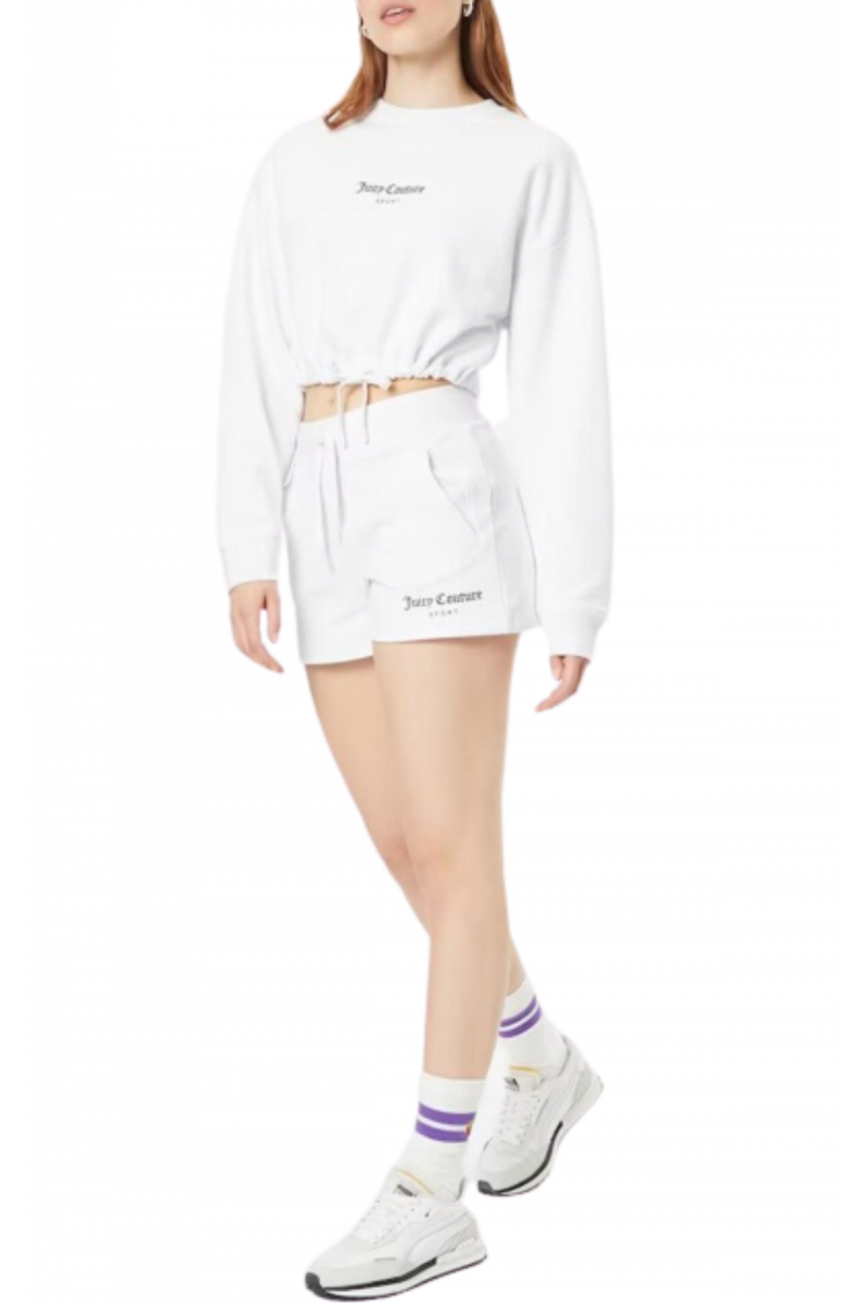 JUICY COUTURE HEAVEN BRUSHED BACK FLEECE SHORT WHITE