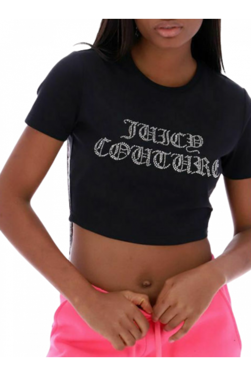 JUICY COUTURE SOPHIE CAPITAL T-SHIRT BLACK